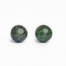 Load image into Gallery viewer, Jade Round Duo Earrings