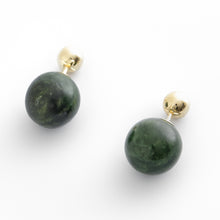 Load image into Gallery viewer, Jade Round Duo Earrings