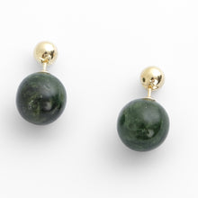 Load image into Gallery viewer, Jade Round Duo Earrings