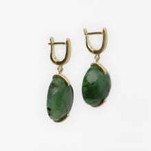Load image into Gallery viewer, Jade Round Drop Earrings