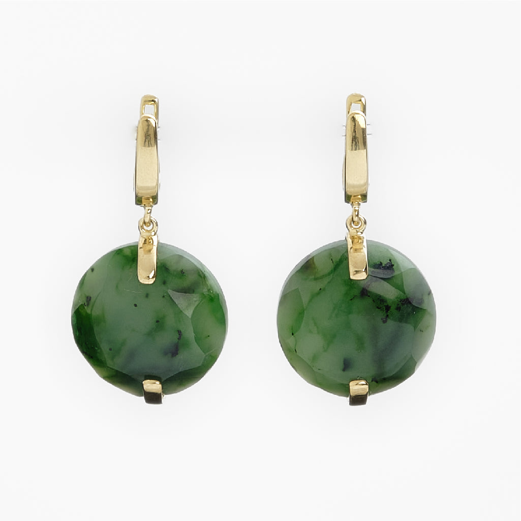 Jade Round Drop Earrings – niin