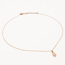 Load image into Gallery viewer, Ajei Rose Quartz Small Oval Pendant Necklace