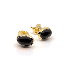 Load image into Gallery viewer, Umbra Oval Onyx Stud Earrings
