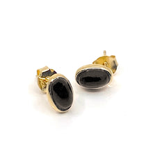 Load image into Gallery viewer, Umbra Oval Onyx Stud Earrings
