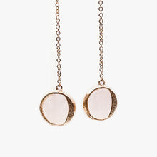 Load image into Gallery viewer, LUNA Rose Chain Pendant Earrings
