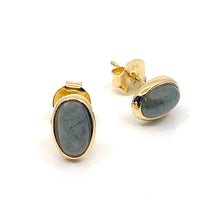 Load image into Gallery viewer, Umbra Oval Labradorite Stud Earrings
