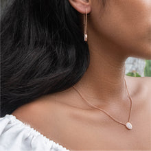 Load image into Gallery viewer, LUNA Rose Chain Pendant Earrings