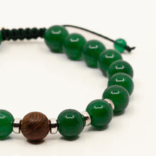Load image into Gallery viewer, Single Chunky Combo Bead Bracelet - Jade & Wood