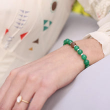Load image into Gallery viewer, Single Chunky Combo Bead Bracelet - Jade & Wood