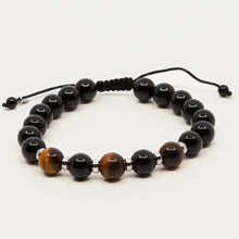 Load image into Gallery viewer, Single Chunky Combo Bead Bracelet - Onyx &amp; Tiger&#39;s Eye
