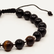 Load image into Gallery viewer, Single Chunky Combo Bead Bracelet - Onyx & Tiger's Eye