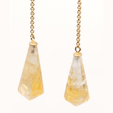 Load image into Gallery viewer, Vida Citrine Drop Pendant Earrings
