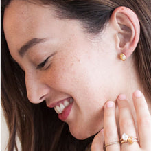 Load image into Gallery viewer, Vida Citrine Oval Stud Earrings