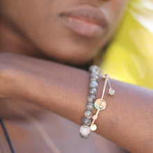 Load image into Gallery viewer, Vida Driftwood Moon Cord Bracelet