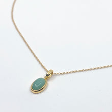 Load image into Gallery viewer, Yin Midori Green Aventurine Oval Necklace