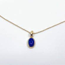 Load image into Gallery viewer, Zayah Lapis Lazuli Oval Necklace