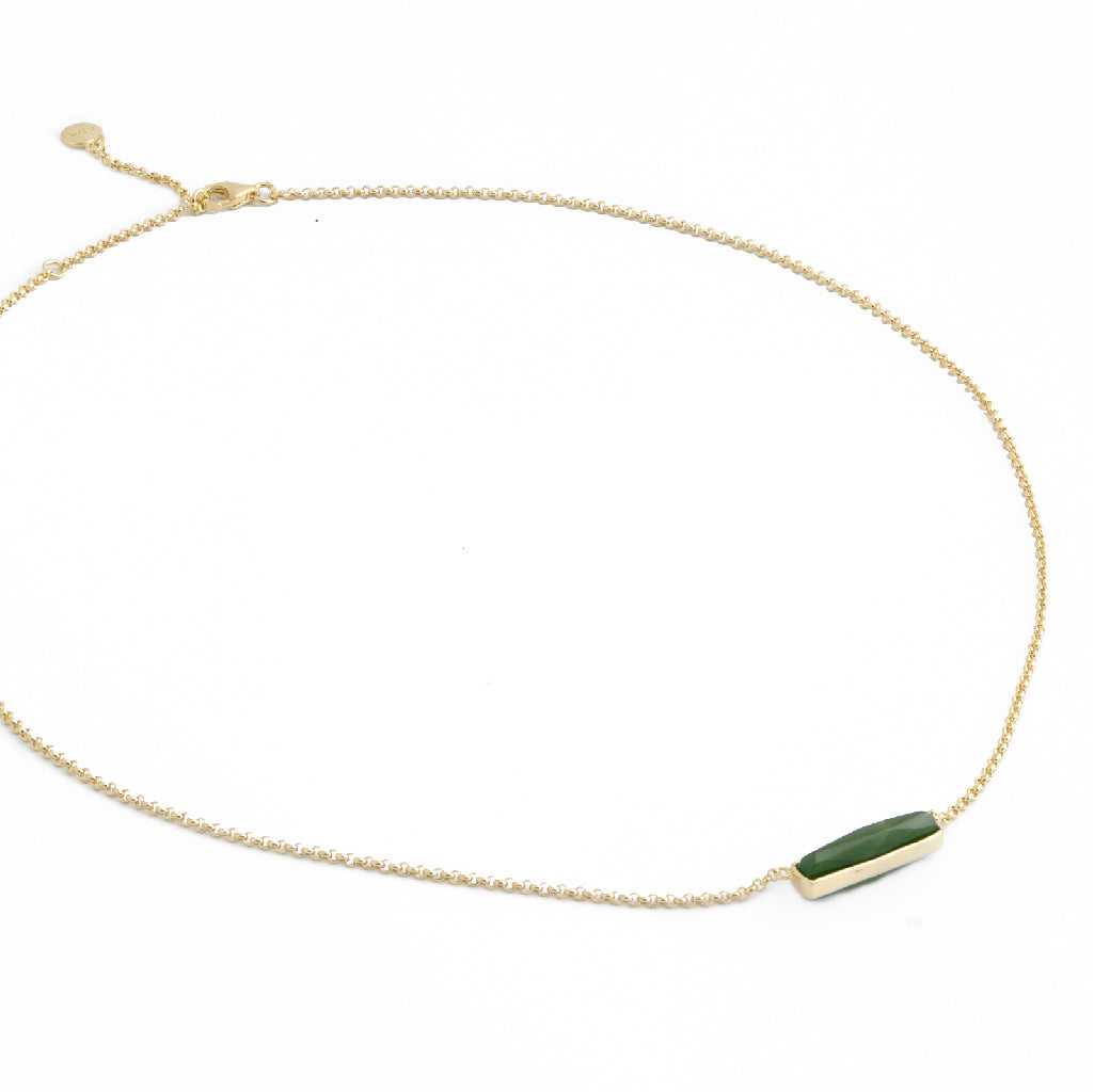 Jade Bar Pendant Necklace