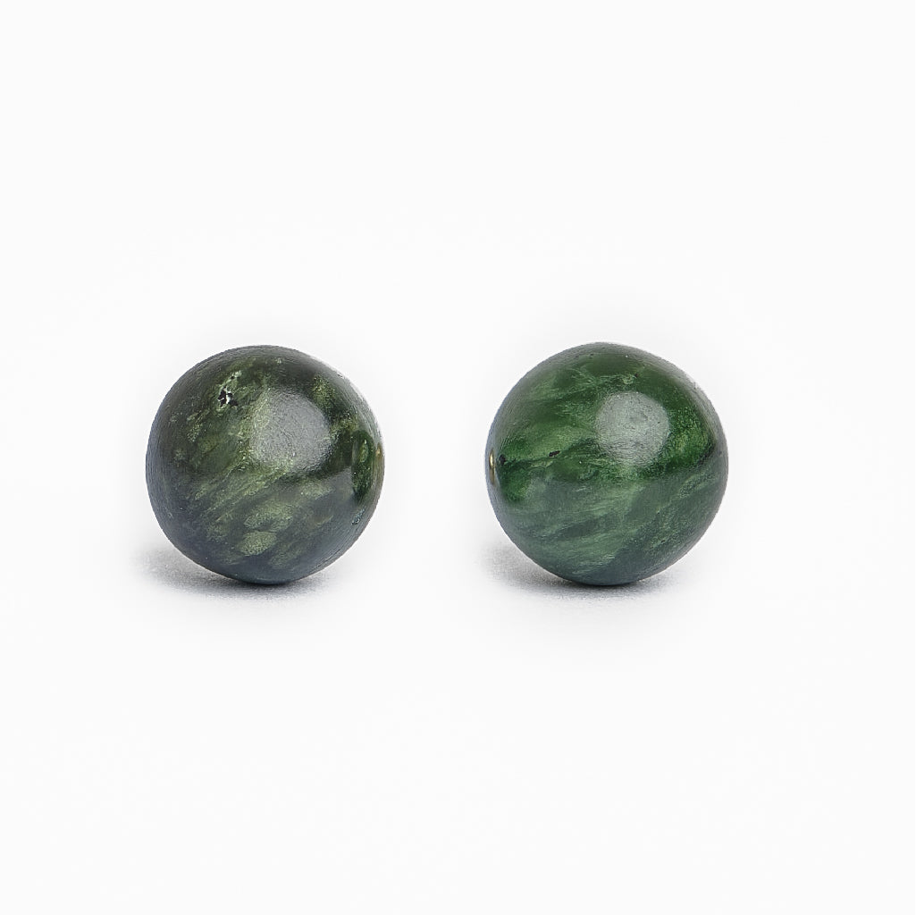 Jade Round Duo Earrings