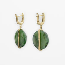 Load image into Gallery viewer, Jade Round Drop Earrings
