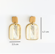 画像をギャラリービューアに読み込む, Mārga Inlaid Earrings
