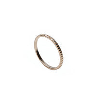 Load image into Gallery viewer, Cosmo Single Twisted Rose Gold Plated Ring
