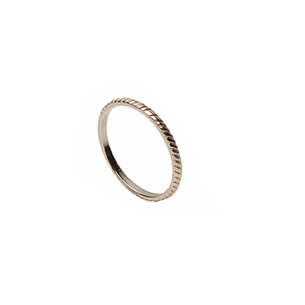 Cosmo Single Twisted Rose Gold Plated Ring