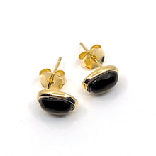 Load image into Gallery viewer, Umbra Oval Onyx Stud Earrings
