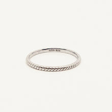 Load image into Gallery viewer, Cosmo Single Twisted Silver Rhodium Ring
