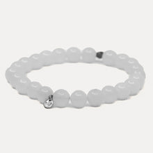 Load image into Gallery viewer, Single Chunky Bead Bracelet with Pyrite - White Jade
