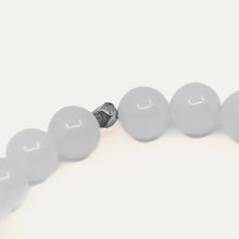 Load image into Gallery viewer, Single Chunky Bead Bracelet with Pyrite - White Jade
