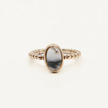 Load image into Gallery viewer, Kingfisher Blue Gold Oval Stack Ring
