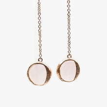 Load image into Gallery viewer, LUNA Rose Chain Pendant Earrings
