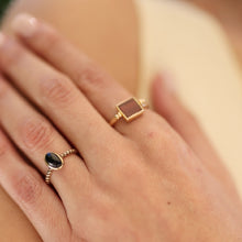 Load image into Gallery viewer, Umbra Small Oval Onyx Stack Ring
