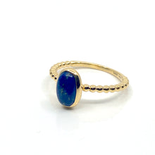 Load image into Gallery viewer, Zayah Lapis Lazuli Oval Stacking Ring
