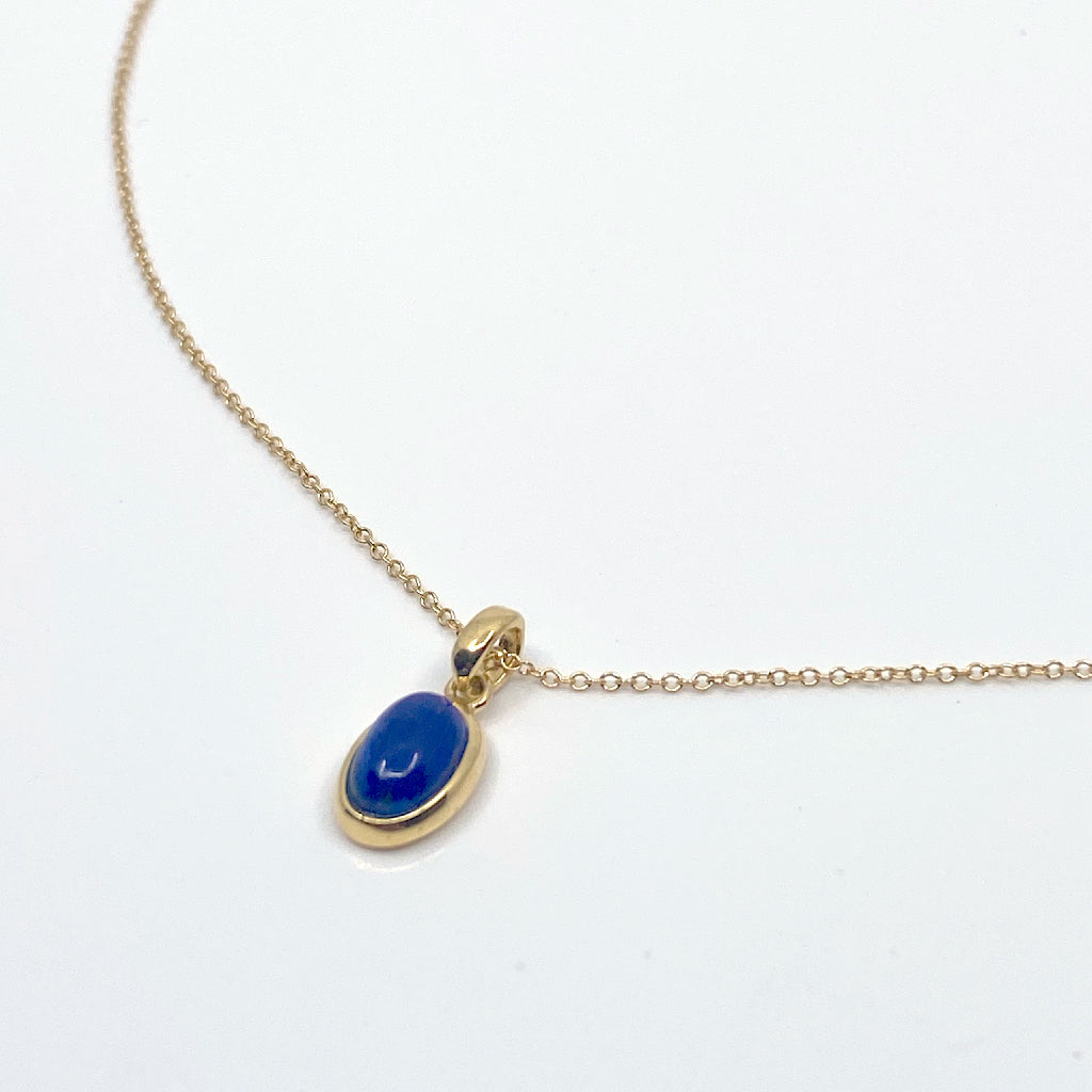 Zayah Lapis Lazuli Oval Necklace
